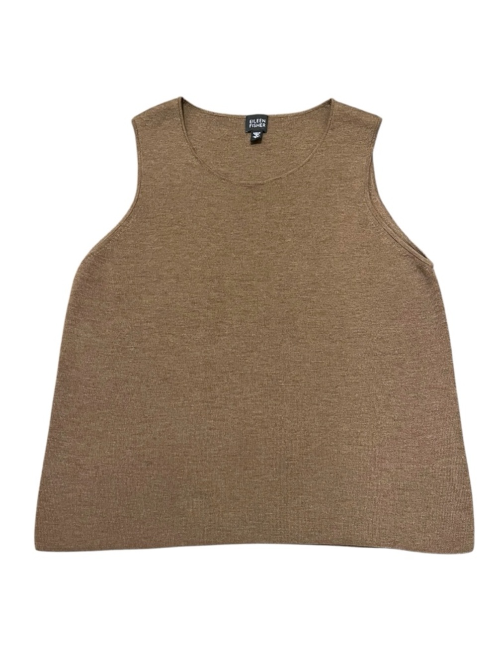 EILEEN FISHER Brown Sleeveless Knit Top